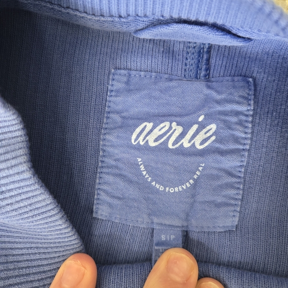 Aerie Big Chill Textured Crew Sweatshirt - Picture 3 of 5